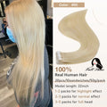 Full Shine Tape In Hair Extensions Human Hair 100% Remy Natural Human Hair Seamless Skin Weft Seamless Color Glue For Women