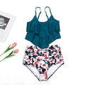 Swimwear Ruffles Women Suits Two Piece Sets Printed | SAMAG