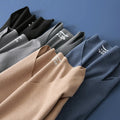 Double-Sided Deroing Men's Long Sleeve V-Neck Thermal Top Seamless Comfortable Cotton Knitted Base Layer Shirt Casual Fashion