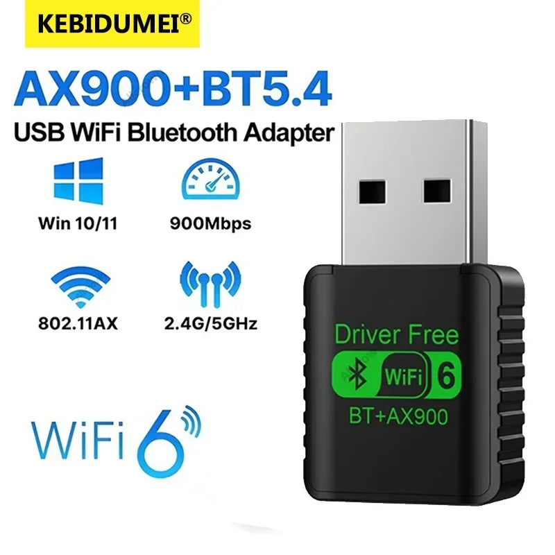 USB WiFi Bluetooth 5.4 Adapter AX900 6 Dual Band 2.4G&5GHz Wireless Network Card Adaptador For Window - Visuel 8 | SAMAG