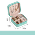 Portable Mini Jewelry Storage Box Travel Organizer Case Leather Earrings Necklace Ring Display - Visuel 10 | SAMAG