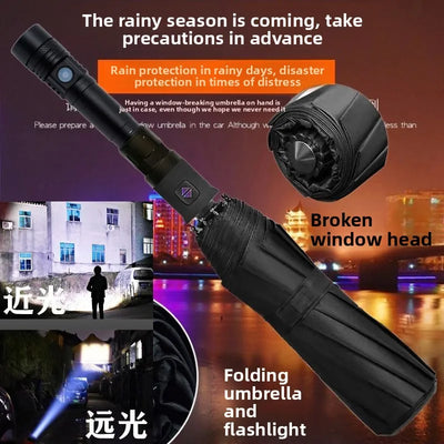 Umbrella Anti - attack Retractable Self Defense Night Light | SAMAG
