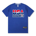 Loose Men Running 2023 Outdoor Street Basketball Gym Short Sleeve Letter Print T Shirt Summer Quick Dry Fitness Bodybuilding