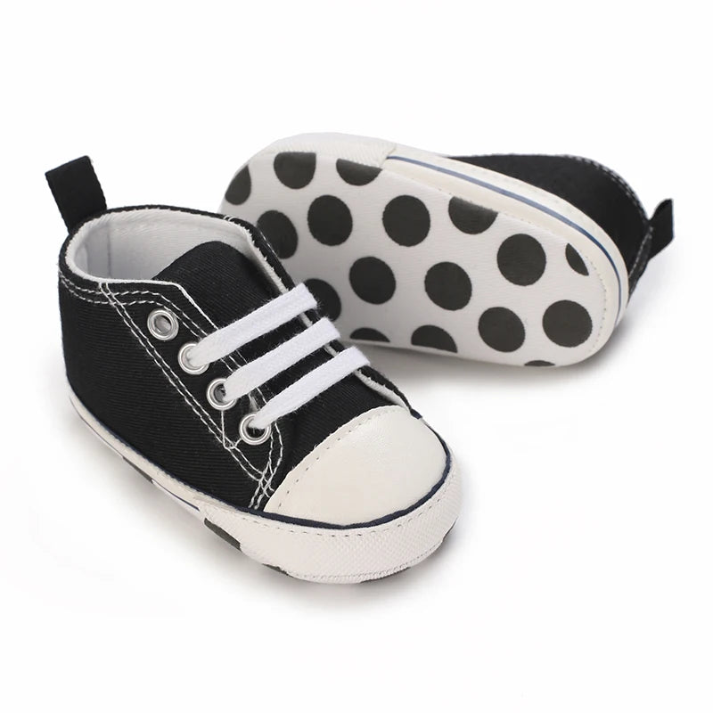 Canvas Sneakers Baby Boy Girl Shoes First Walkers Infant Toddler Anti-Slip Soft Sole Classical Newborn Baby Shoes 0-18 Month