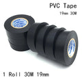1pc 19MMX30M Black Electrical Tape Waterproof High-viscosity PVC Electrical Insulation Tape Automotive Wiring Harness Vinyl Tape