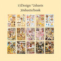 Mr. Paper 45 Sheets/book Creative Sticker Book Used of DIY Phone Case Photo Frame Album Scrapbook Retro Decoration Art Stickers