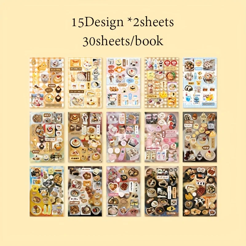Mr. Paper 45 Sheets/book Creative Sticker Book Used of DIY Phone Case Photo Frame Album Scrapbook Retro Decoration Art Stickers
