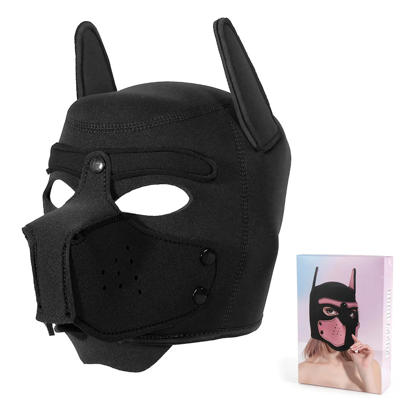 10 Colors Puppy Cosplay Costumes Increase Large Size Padded Rubber Full Head Hood Mask With Ears For Couples Dog Role Play Games