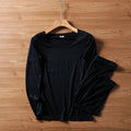 Ultra-Thin Self-Heating High-Elasticity Couples Thermal Underwear Set Warm Long-Sleeve Crew Neck Design for Men And Women