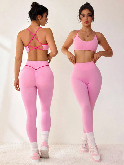 Sexy Backless Sports Bra with Lifted Butt and Color Block | SAMAG