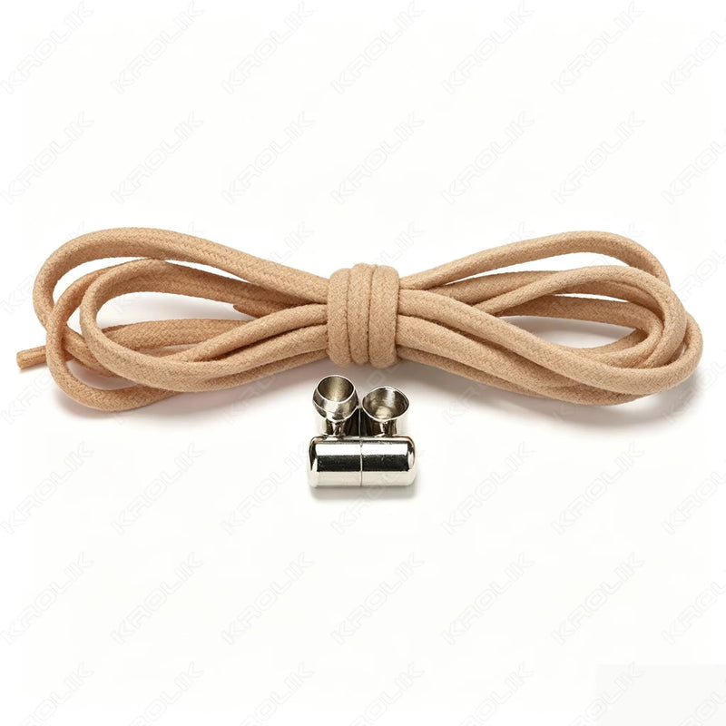 No Ties Lock Shoelaces Sneakers Elastic Shoelace Tie Free Shoe Lazy Laces Capsule Metal Lock Quick Shoe Strings for Adult Kids
