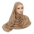 2024 Muslim Modal Rayon Cotton Hijab Shawls For Women Plain Scarf Big Size Headscarf Islamic Turban Headband 190*85cm