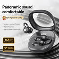 Open-Ear Bluetooth V6.0 Headphones, 35H Battery LED Display Audífonos, ENC Noise Reduction Earphones for Sports & Work