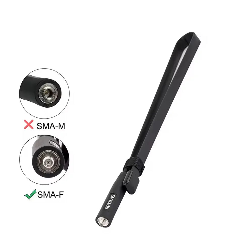 Retevis RHD-771 H777 Walkie-Talkie Accessories Antennas SMA-F SMA-M HA02 VHF UHF Dual Band Antenna for Baofeng Retevis HD2