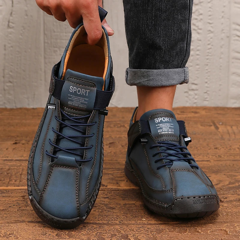 Brand Men's Flat Bottomed Outdoor Sports Lightweight Loafers Soft Sole Breathable New Casual Walking High-quality Driving Shoes