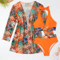 Halter Print Bikini Sets Women Swimsuit With Kimono | SAMAG