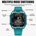 SMAEL Outdoor Sports Watches Fashion Leisure Men Watches 5ATM Waterproof Rectangle 8108 LCD Display Digital Student Wristwatches