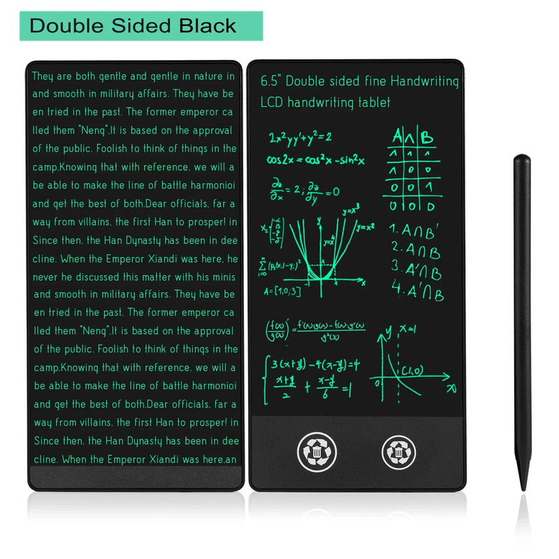 6.5 Inch Full Screen LCD Writing Tablet | Superfine Line Electronic Drawing Board, Kids Educational Digital Notepad