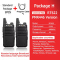 Retevis RT622 Mini Walkie Talkie 2pcs PMR446 Portable Two-way Radio PTT Walkie talkies Communication Radio for Restaurant Hotel