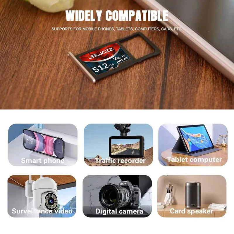 512GB Extreme Micro TF SD Memory Card UHS-l High Speed Memory Card 128GB U3 V60 Flash SD Card For Phone Drone Nintendo Switch
