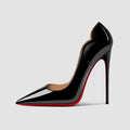 New Black High Heels for Women with Slim Heels, Pointed and sexy Professional White Plus Size Single Shoes