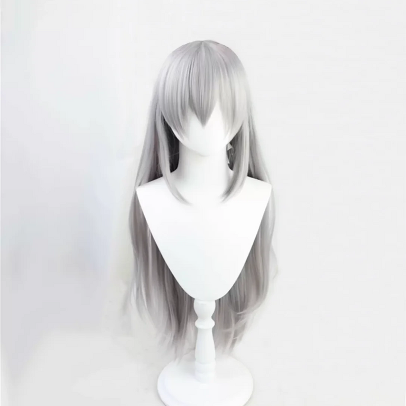Cosplay Uma Musume Pretty Derby Tamamo Cross Wig Anime game party wig silver gray long straight wig ﻿