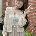 Vinatge Lace Hollow Out Summer Cardigans for Women Up - View 6 | SAMAG