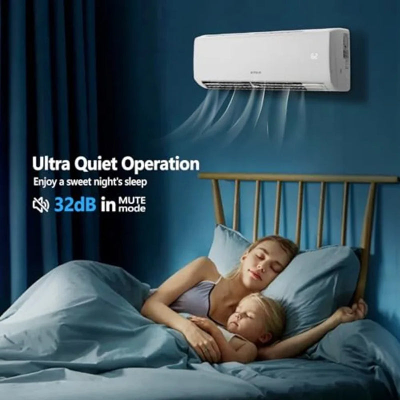 24000 BTU Mini Split Air Conditioner Indoor Unit Only, 230V Ductless Wall Mounted Air Handler for residential use, white ABS pl