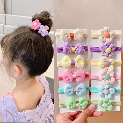 /Set Cute Children Hair Rope Bowknot Rubber Band Girl | SAMAG