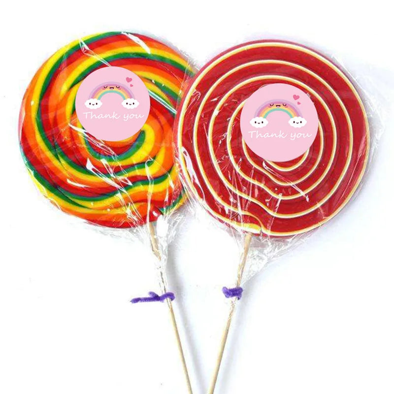 50 - 1inch Cartoon Cute Sun Rainbow Clouds Sticker Thank - View 5 | SAMAG