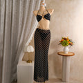 Sexy polka dot print bikinis sets swimwear with long mesh | SAMAG