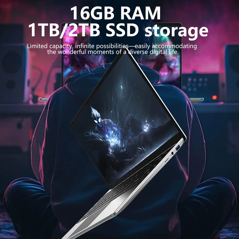 Intel Pentium 4405U 14.1 Inch Laptop 2C4T 2.1GHz 16GB DDR4 2TB SSD 1920x1080 Gaming Office Study Pro Unit