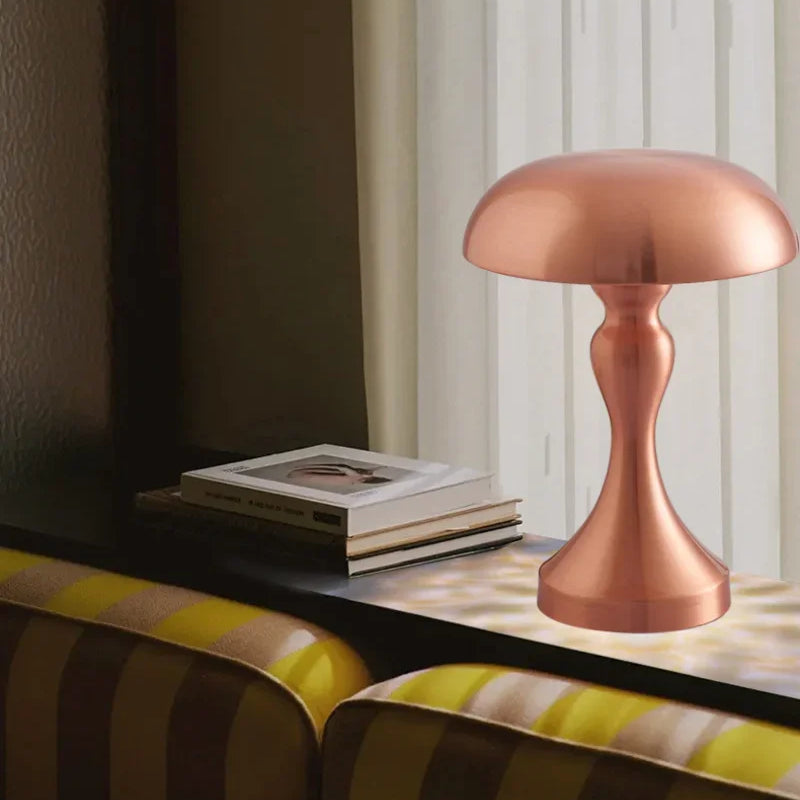 LED Table Lamps Touch Dimming USB Rechargeable for Bar Hotel Restaurant Bedside Decor Bedroom Nightlights Mushroom Lampara Gift