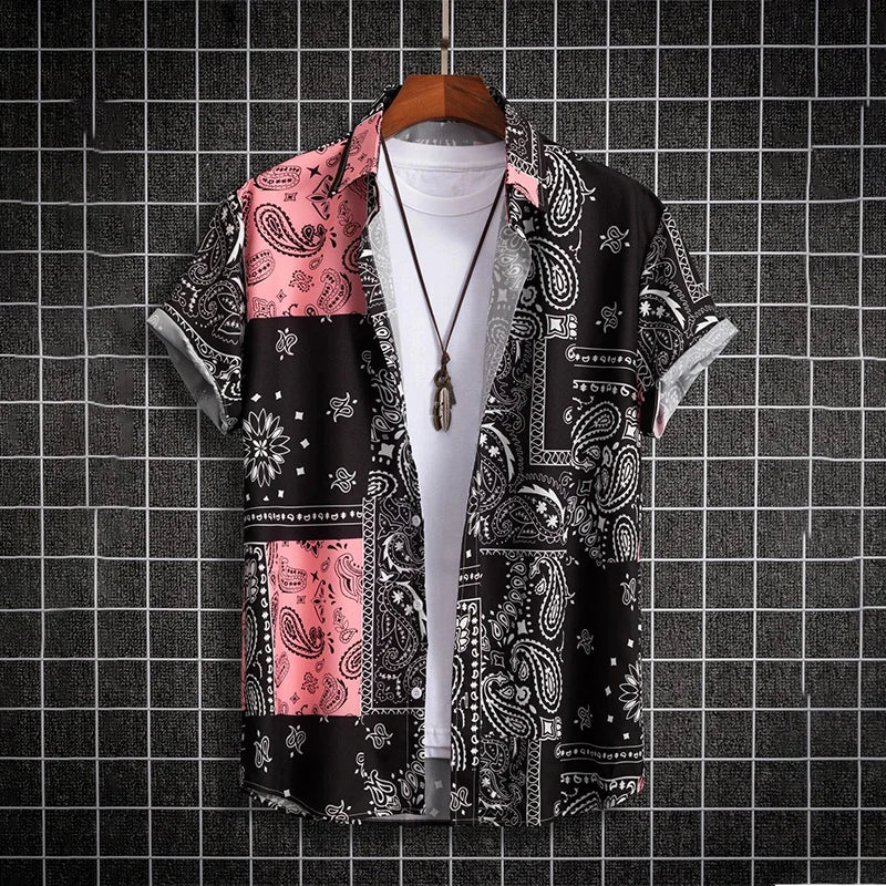 Summer Flower Graffiti 3D Print Men's Street Fashion | SAMAG