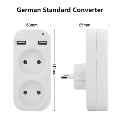 New EU Plug Adapter Conversion Multifunctional Socket | SAMAG