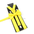 Fashion Men Kids Suspender Bowtie Sets For Wedding Party Festival Gift Brown Khaki Elastic Y - back Straps - Visuel 9 | SAMAG