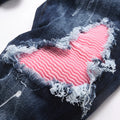 Men Skinny High Stretch Ripped Denim Jeans for Man Casual | SAMAG