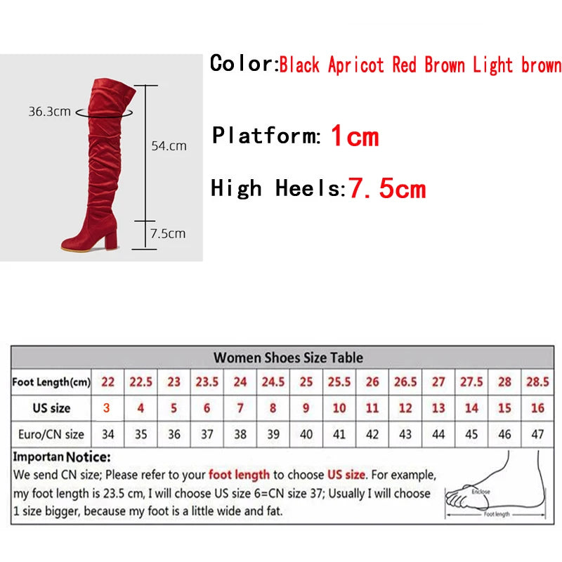 Liyke 2026 New Fashion Round Toe Zip Thigh High Boots Women Autumn Winter Chunky Heels Motorcycle Over The Knee Shoe Botas Mujer