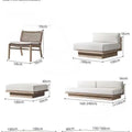 Japanese Style Waterproof and Sunscreen Garden Sofa, Minimalist Designer, Modern Garden Sofa, Artistic Outdoor Furniture, Divano