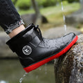 Men Rain Boots Non-slip Light Hiking Rain Shoes Slip on Waterproof Outdoor Leisure Rubber Fishing Shoes Work Water Shoes