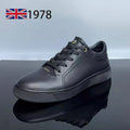 Black Casual Shoes Lightweight Sneakers Breathable Genuine Leather Sports Shoes Zapatillas Hombre Men Skateboarding Shoes Flat