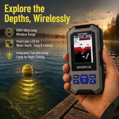 Portable Wireless Fish Finder Color LCD Sonar Sensor 200m | SAMAG