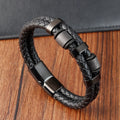 Charm Braid Rope Bracelet For Men Stainless Steel Magnetic Buckle Genuine Leather & Bangles Male Female Jewelry | SAMAG