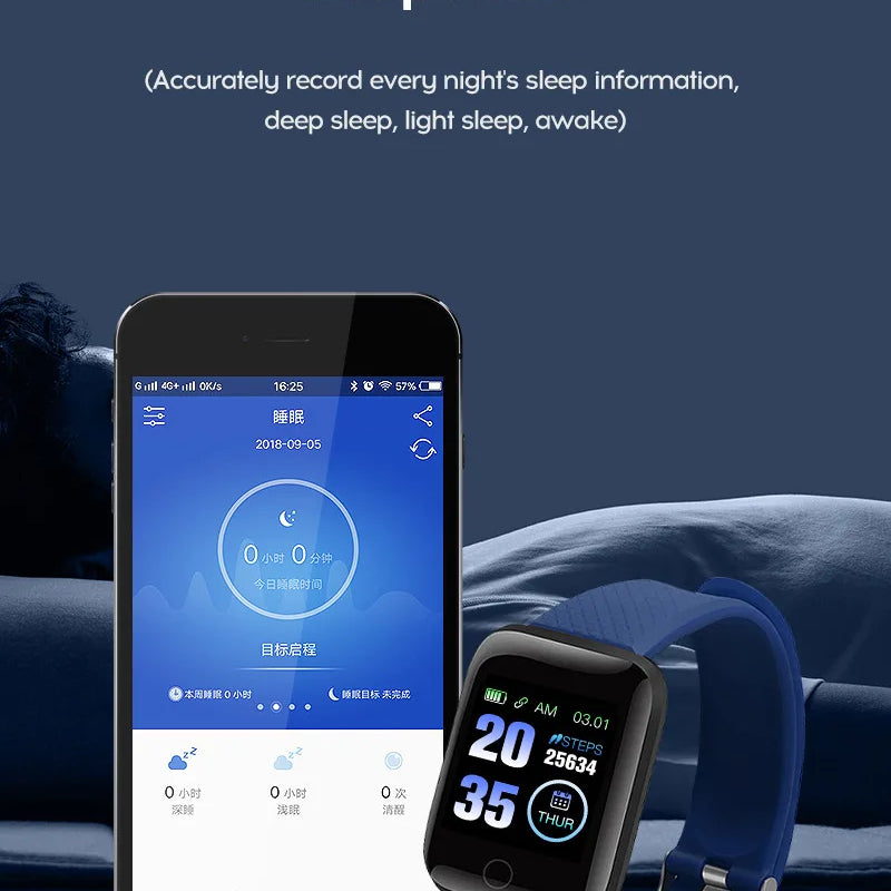 116plus Smart Watch Men and Women Full Touch Screen Sport Fitness Watch Man IP67 Waterproof Bluetooth For Ios Android Smartwatch