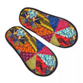 Custom Kizomba Samakaka Ankara Print Soft Memory Foam House Slippers Women African Wax Design Comfy Warm Anti-skid Sole Slipper