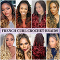 14” French Curls Braiding Hair Pre Braided Synthetic Box Braids Crochet Curl Ends French Curl Crochet Braids for Women And Kids