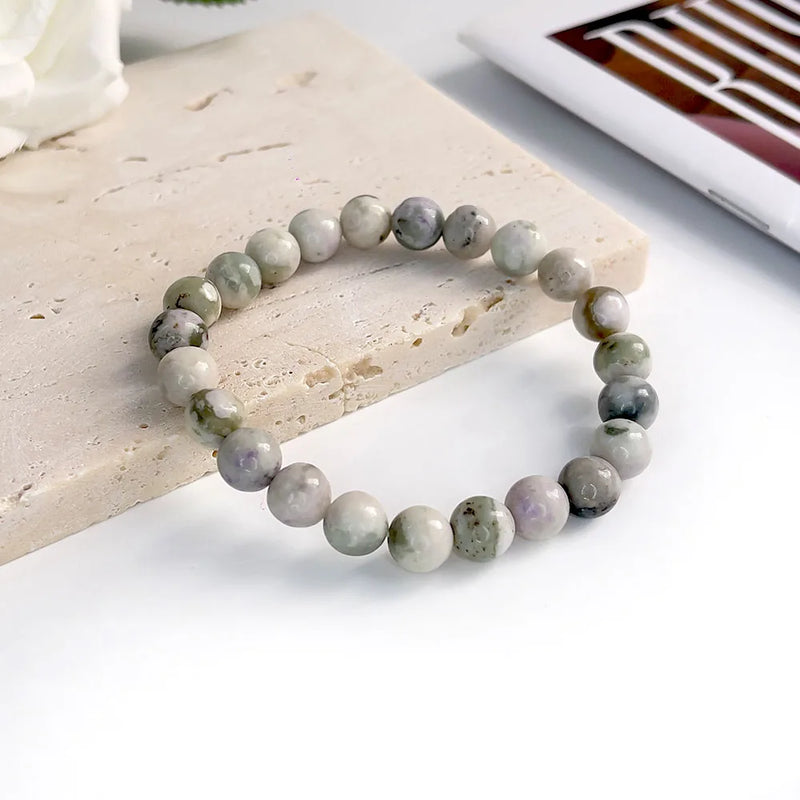 Natural Stone Beads Bracelet For Women Men Agate Crystal Quartzs Aquamarines Jades Jewelry Agates Elastic Bangle Bracelets 6 8mm