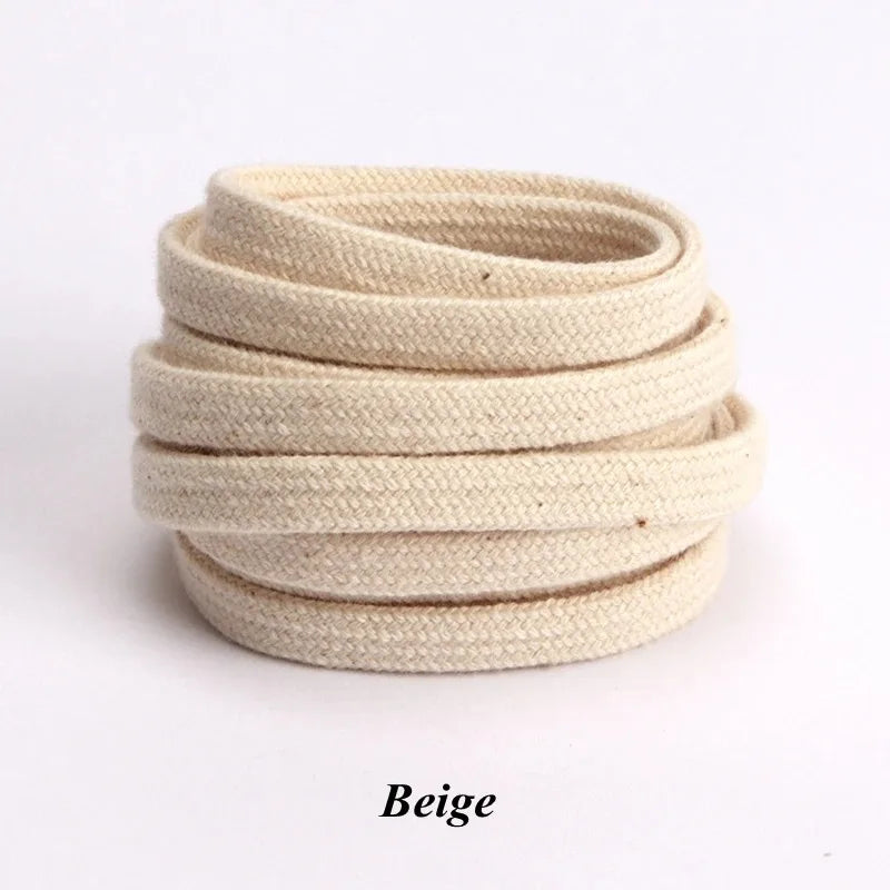 Classic Flat Shoelaces Quality Cotton Shoe Laces Durable Solid Shoelaces for Sneakers Canvas Shoes 100/120/140/160CM 1Pair/2Pair