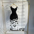 Amanda Fashionable 3D Flowers Cocktail Homecoming Dress Scoop Neck Velvet Special Occasion Gown Robes De Soiree Customized