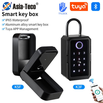 Fingerprint Key Box Storage Secret Lock Fusebox BLE Tuya / Ttlock App Unlock Support Wifi Gateway Secreta Safety | SAMAG